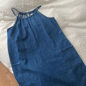 Denim shift dress